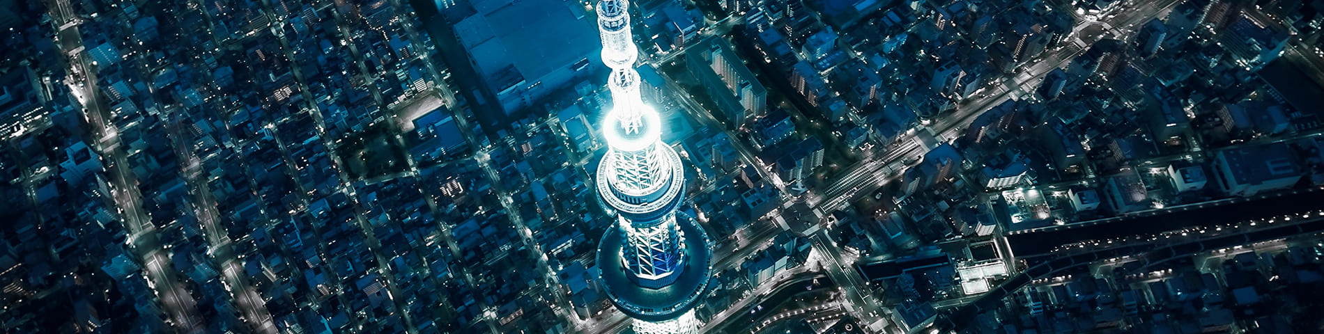 ヘリから見る東京夜景